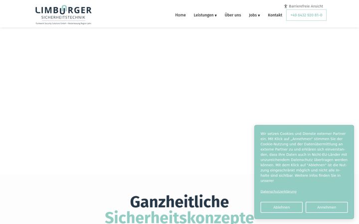 Screenshot of limburger-sicherheitstechnik.de