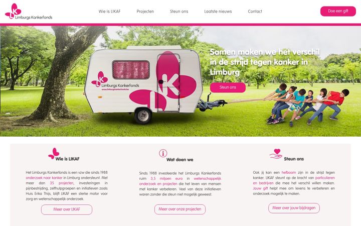 Screenshot of limburgskankerfonds.be
