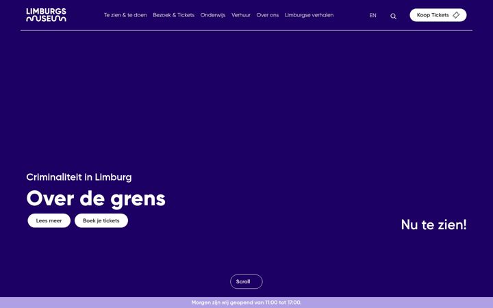 Screenshot of limburgsmuseum.nl