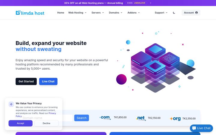 Screenshot of limda.net