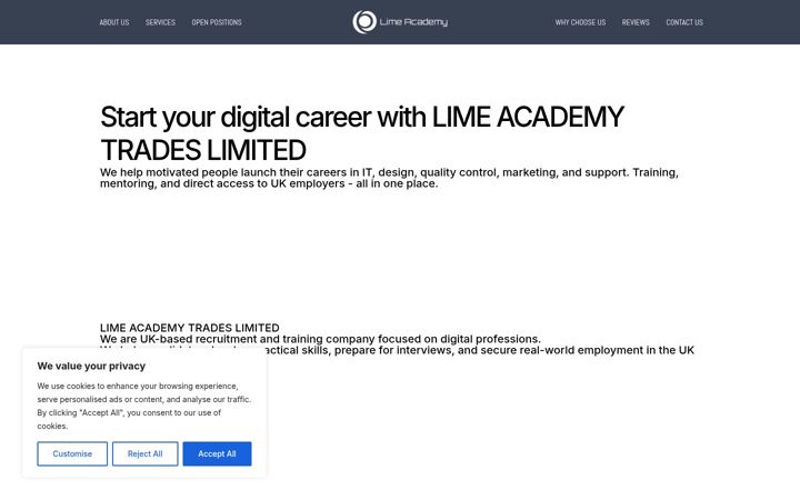 Screenshot of limeacademyuk.com