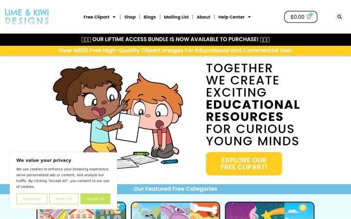 Screenshot of limeandkiwidesigns.com