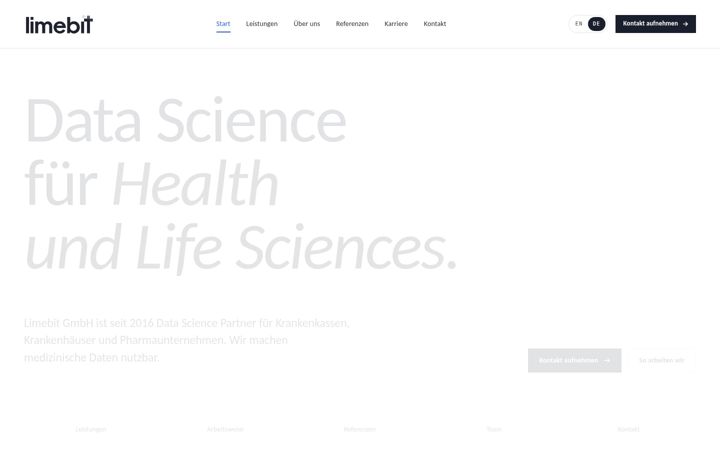 Screenshot of limebit.de