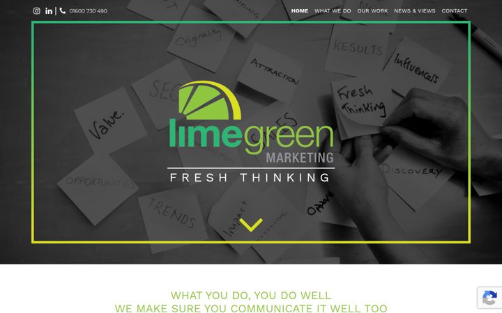 Screenshot of limegreenmarketing.co.uk