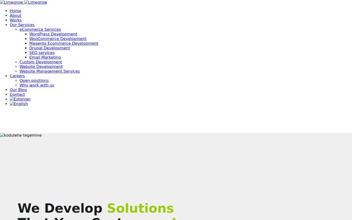 Screenshot of limegrow.com