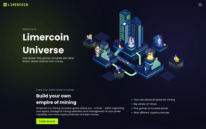Screenshot of limercoin.com