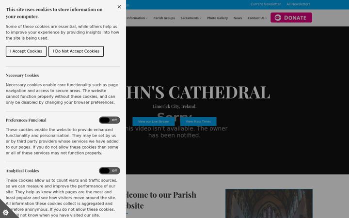 Screenshot of limerickcathedral.com