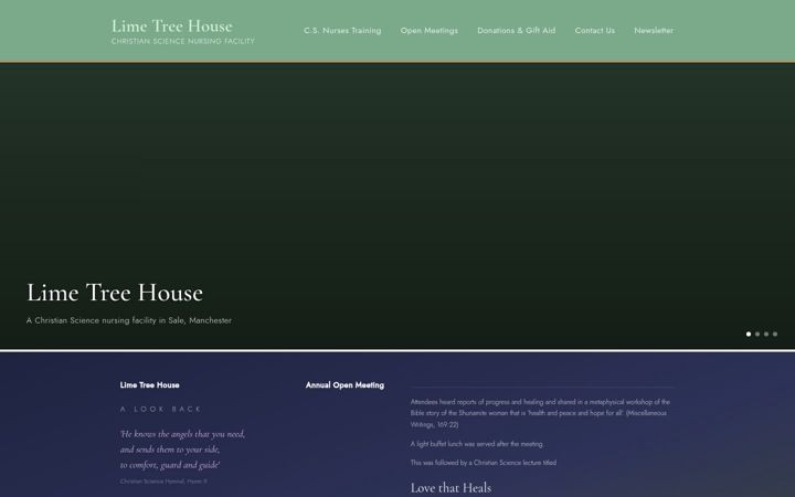 Screenshot of limetreehouse.org.uk