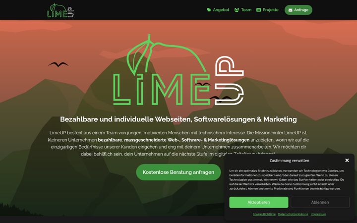 Screenshot of limeup.ch
