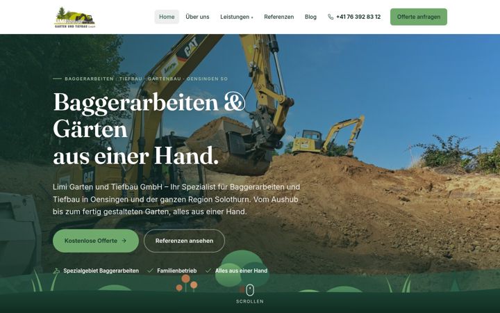 Screenshot of limi-gartenbau.ch