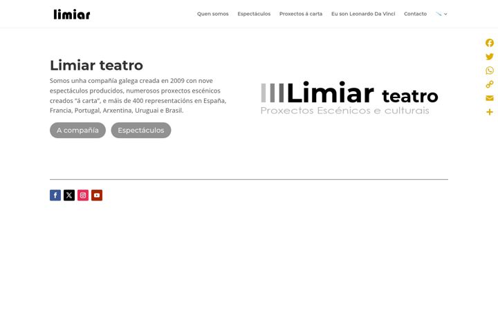 Screenshot of limiarteatro.com