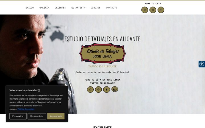 Screenshot of limiatattoo.com