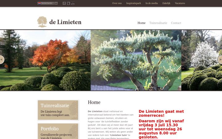 Screenshot of limieten.nl