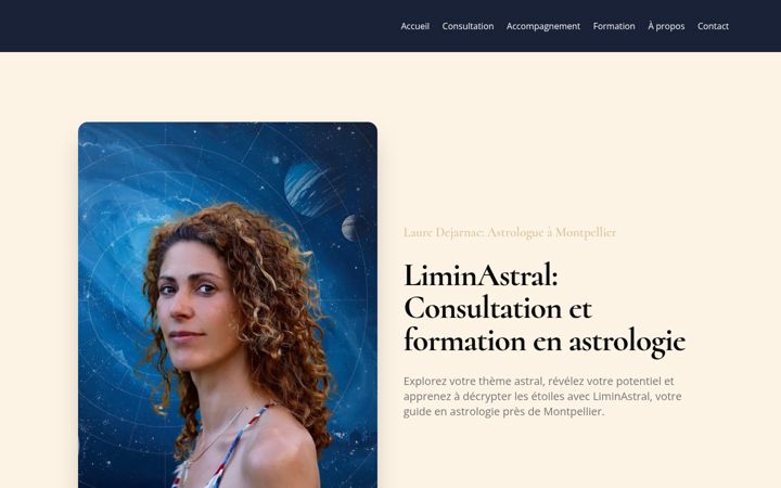 Screenshot of liminastral.com