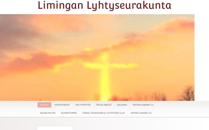 Screenshot of liminganlyhtyseurakunta.com