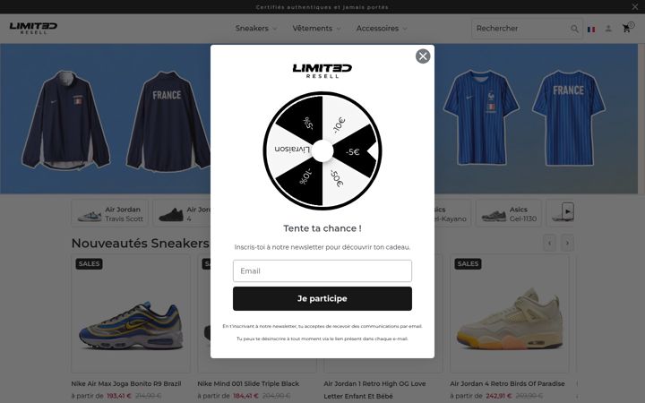 Screenshot of limitedresell.com
