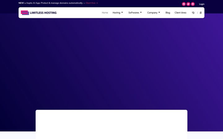 Screenshot of limitlesshost.com