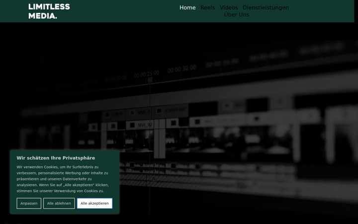 Screenshot of limitlessmedia.de