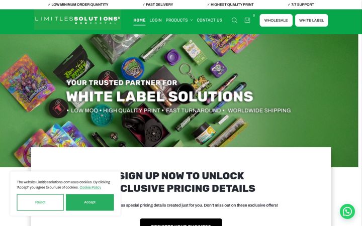 Screenshot of limitlessolutions.com