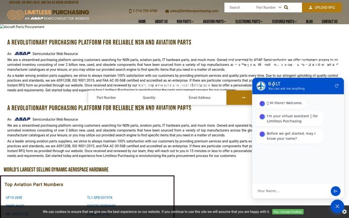Screenshot of limitlesspurchasing.com