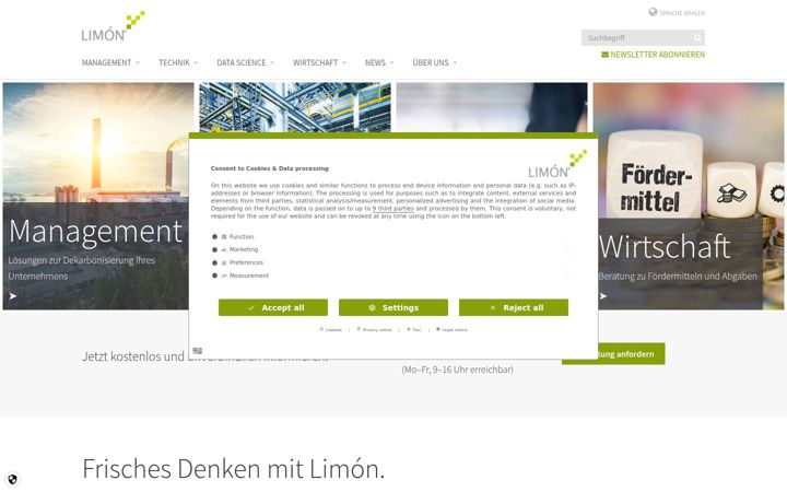 Screenshot of limon-gmbh.de