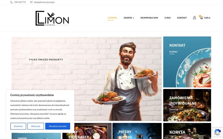 Screenshot of limoncatering.pl