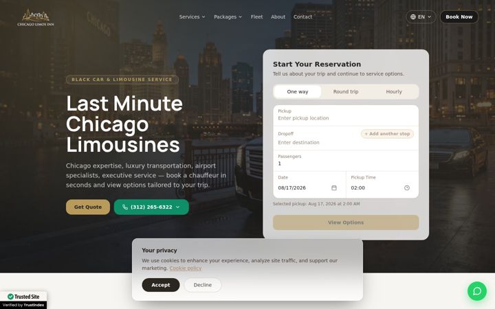 Screenshot of limosinn.com