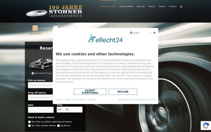 Screenshot of limousinenservice-mannheim.de