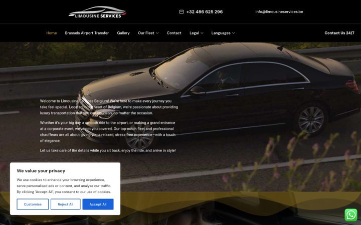 Screenshot of limousineservices.be