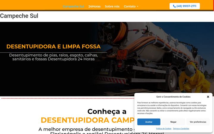 Screenshot of limpafossacampechesul.com.br