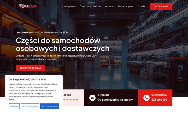 Screenshot of limparts.pl