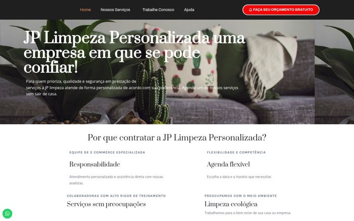 Screenshot of limpezapersonalizada.com.br