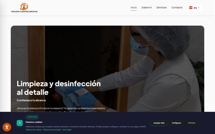 Screenshot of limpiayosva.com