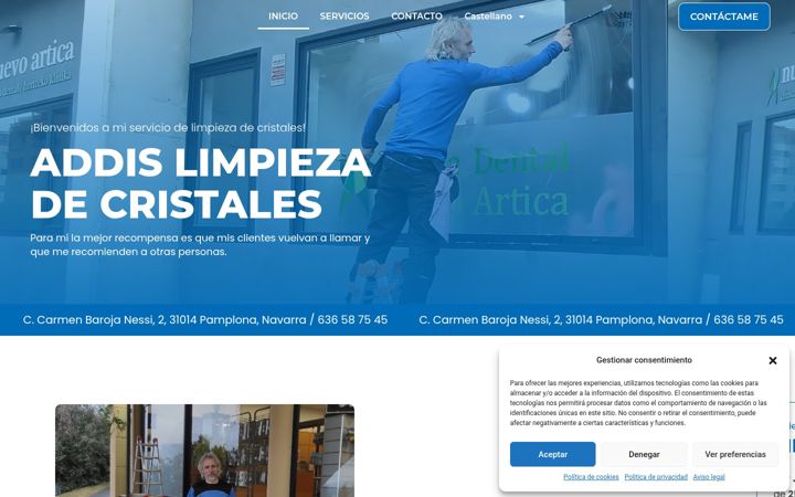 Screenshot of limpiezacristalespamplona.com