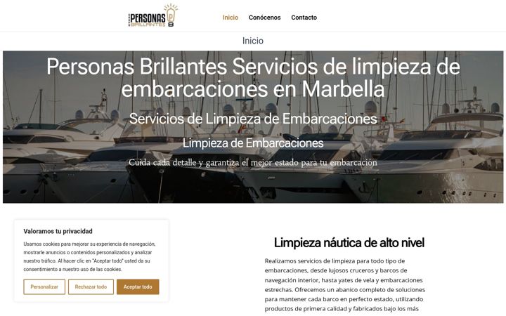 Screenshot of limpiezadebarcosmarbella.com