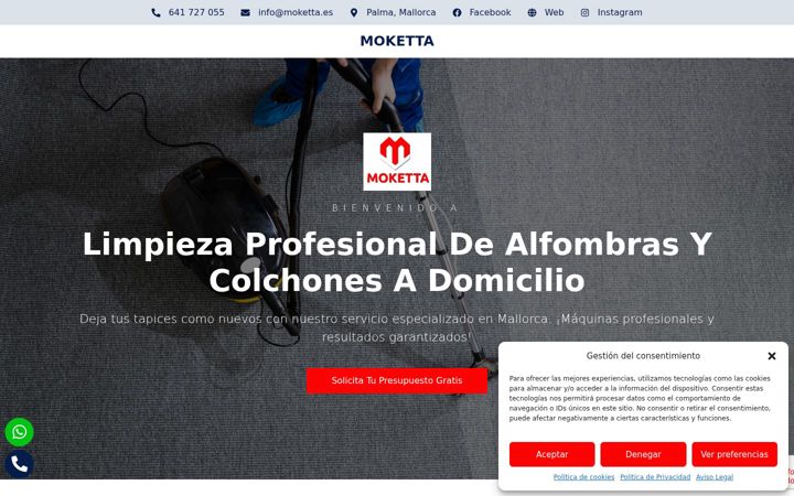 Screenshot of limpiezadecolchonesenpalma.com