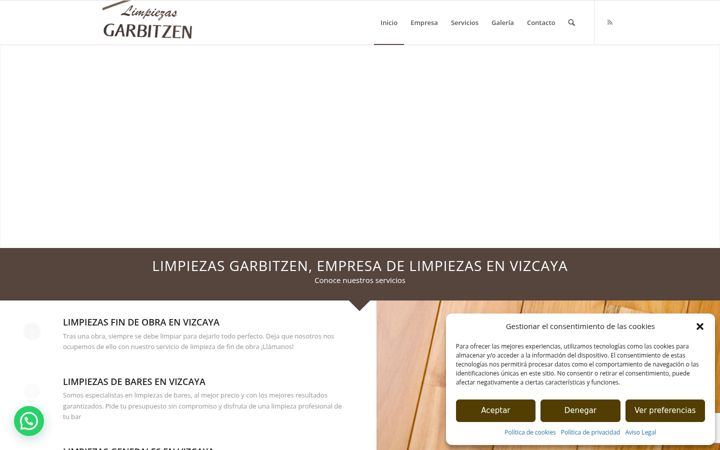 Screenshot of limpiezaenvizcaya.com