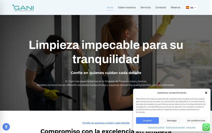 Screenshot of limpiezal.com