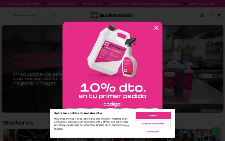 Screenshot of limpiezasbarmanet.com