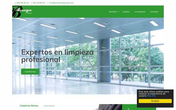 Screenshot of limpiezasbesaya.com