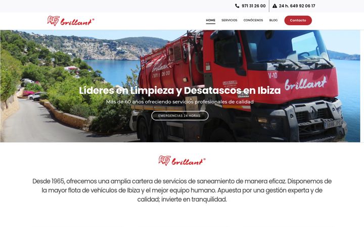 Screenshot of limpiezasbrillant.com