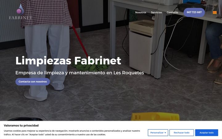 Screenshot of limpiezasfabrinet.com