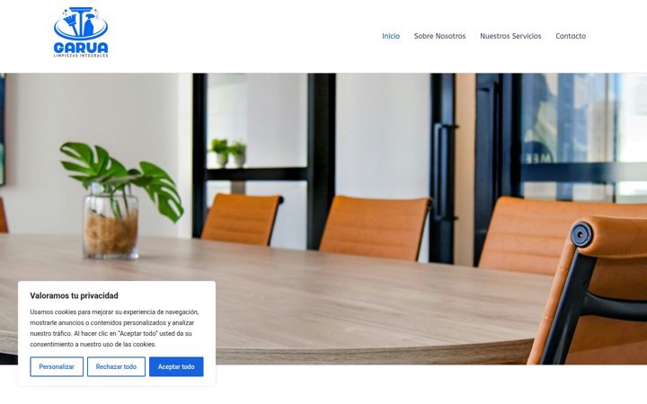 Screenshot of limpiezasgarua.com