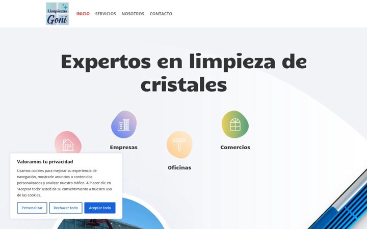 Screenshot of limpiezasgoni.com