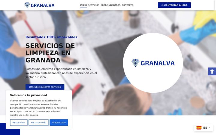 Screenshot of limpiezasgranalva.com