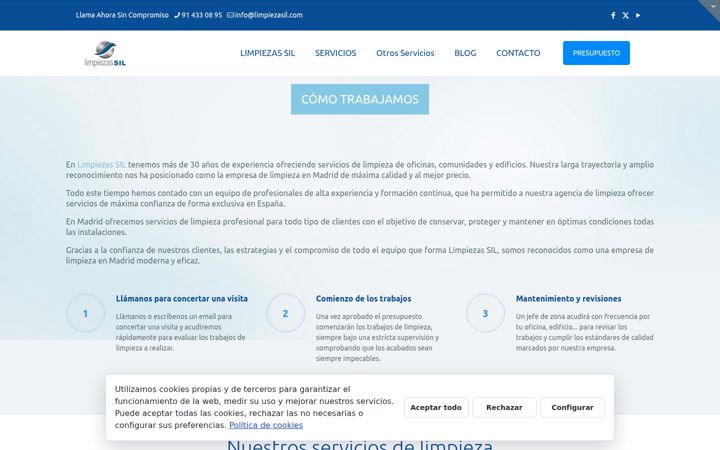 Screenshot of limpiezasil.com