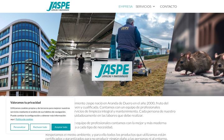 Screenshot of limpiezasjaspe.com