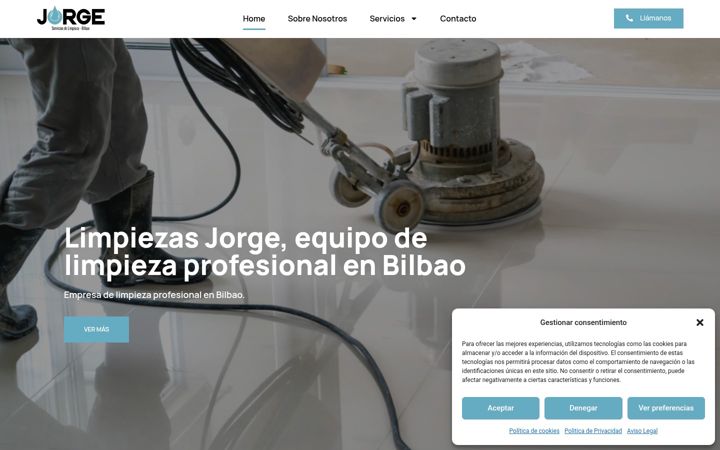 Screenshot of limpiezasjorge.com