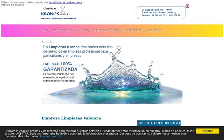 Ekrānuzņēmums no limpiezaskronos.net