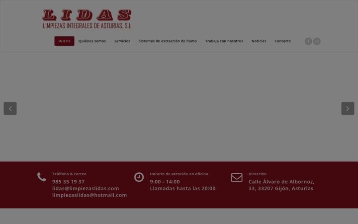 Screenshot of limpiezaslidas.com